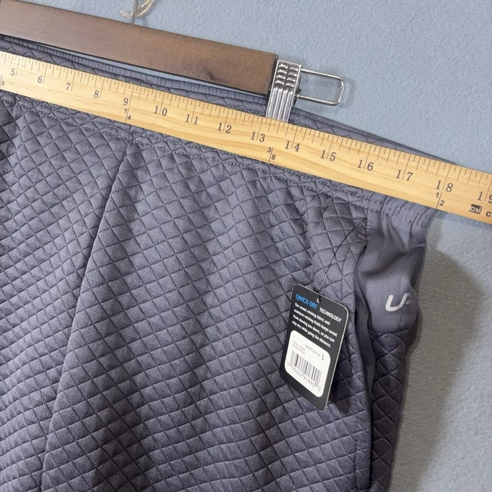 Unipro Trek Training Joggers Mens Sz L‎ Gray QWick Dry Zip Pockets Stretch NWT